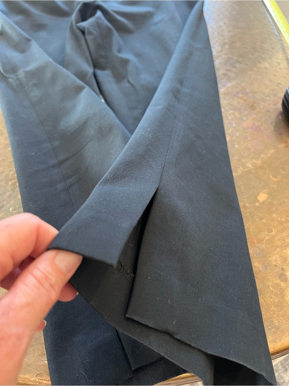 Womyn Black Cropped Straight-Leg Dress Pants - Picture 8 of 10